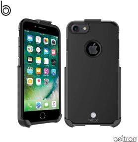 img 3 attached to 📱 Чехол Gunmetal Grey BELTRON с клипсой для пояса для iPhone SE 2020, 8 и 7 - Полная защита и вращающийся чехол с клипсой для пояса и подставкой