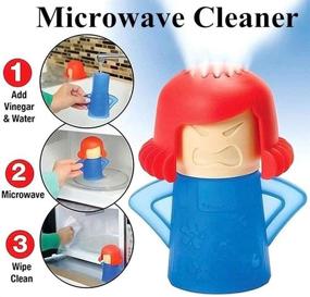 img 1 attached to Keledz Angry Mom Microwave Cleaner with Fridge Odor Absorber - Keep Your Kitchen Fresh and Clean! (2pcs)