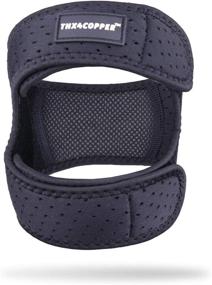 img 3 attached to 🦵 Thx4COPPER Compression Dual Patella Knee Brace with Adjustable Knee Strap Support for Pain Relief, Running, Jumper, Gym, Arthritis, Tendonitis, Injury Recovery, Joint and Muscle Support