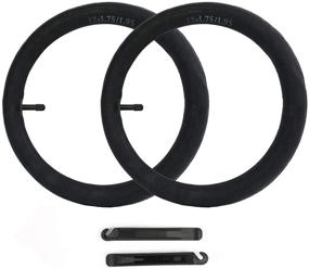 img 4 attached to 🚲 LotFancy 2 Pack 12'' Inner Tubes for Kid Bikes and Strollers - 1.75/1.95, 12 inch Bike Tire Tube with Tire Levers