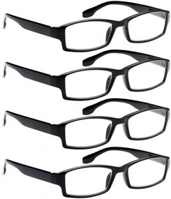 img 3 attached to 👓 ALTEC Vision Spring Hinge Reading Glasses for Men and Women - Set of 4 Pairs, Ideal Readers for Better Vision