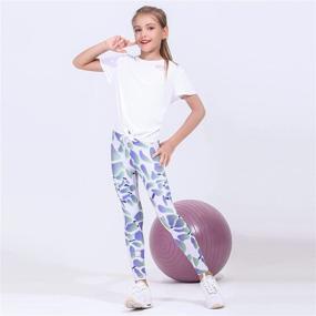 img 3 attached to Quedoris 3-Pack Mermaid Printed Leggings - Girls' Clothing and Leggings for Enhanced SEO