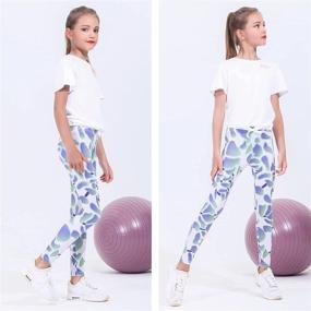img 2 attached to Quedoris 3-Pack Mermaid Printed Leggings - Girls' Clothing and Leggings for Enhanced SEO
