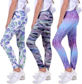 img 4 attached to Quedoris 3-Pack Mermaid Printed Leggings - Girls' Clothing and Leggings for Enhanced SEO