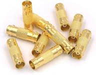 🔌 vce 10-pack gold plated bnc female to female connector adapter for cctv security cameras logo