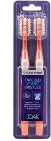 img 4 attached to 🦷 Ooak Toothbrush: Tapered V++Arc Soft Bristles, XL Brush Head 2 Pack Coral - Gentle yet Powerful Oral Care!