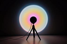 img 1 attached to 🌈 16 Colors RGB Sunset Lamp Projection: Remote Control Rainbow LED Light for Photography, Party, and Christmas Decor