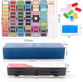 img 3 attached to 🎨 Xileyw Watercolor Paint Set - 58 Assorted Colors: Professional Portable Pocket Sketch Set for Artists, Kids & Adults - Ideal for Field Sketching & Outdoor Painting