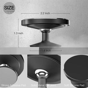 img 2 attached to 💻 PZOZ Magnetic Car Mount for MagSafe iPhone 12: 360° Adjustable Holder for Dashboard with Mag Safe Compatibility (Black)