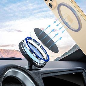 img 3 attached to 💻 PZOZ Magnetic Car Mount for MagSafe iPhone 12: 360° Adjustable Holder for Dashboard with Mag Safe Compatibility (Black)
