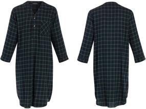 img 1 attached to 👕 Comfortable Men's Sleepwear: Alexander Del Rossa Nightshirt A0471N26SM for Leisure & Lounging