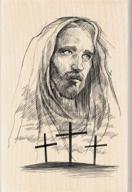 🙏 inkadinkado jesus cross wood religious mounted rubber stamp for card making and scrapbooking: embrace faith with this 1pc, 4.02''l x 2.77''w stamp logo