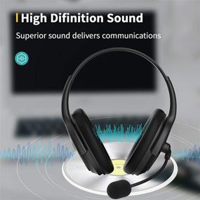 img 3 attached to 🎧 Lightweight USB Headset with Microphone for Laptop, PC Call Center & Business Work, 270 Degree Boom Mic, Mute Control - Ideal for Skype, Mac & Phone