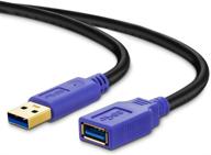 🔌 20ft usb 3.0 extension cable - tanguyu usb 3.0 extender cord for oculus vr, playstation, xbox, usb flash drive, card reader, hard drive, keyboard, printer, scanner, camera logo