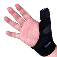 👍 thumb splint - thumb spica support brace stabilizer for pain, sprains, arthritis, tendonitis (right or left hand) - black логотип