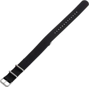 img 2 attached to Stylish Hadley Roma MS4210RA 200 Nylon Black Watchband: Durable and Fashionable Choice