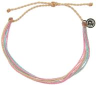 🌈 браслеты ювелирных изделий pura vida bright bracelet: водонепроницаемая и ручная работа с покрытым подвеской - регулируемый ремешок логотип