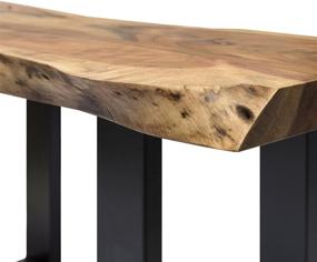 img 2 attached to 🪵 Alaterre Furniture Alpine Live Edge Solid Wood End Table in Natural Finish