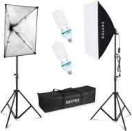 📸 optimized softbox lighting kit for photography and video recording - includes 2x20x28in soft box, 2x135w 5500k e27 bulb, ideal studio lights equipment for camera shooting logo