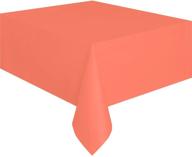 🍑 peach plastic tablecloth, 108 x 54 inches, unique design, 1 count logo