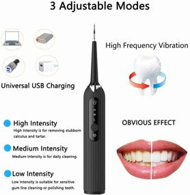 img 2 attached to 🦷 Revolutionary 3rd Gen Electric Plaque Remover for Teeth: Ultrasonic Tooth Cleaner with LED Light, High Efficiency Tartar Remover Kit with Mouth Mirror & 4 Replacement Heads