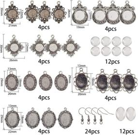 img 3 attached to SUNNYCLUE Cabochon Earrings Supplies Settings Beading & Jewelry Making