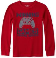 childrens place graphic thermal heather boys' clothing logo