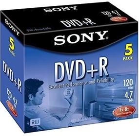 img 3 attached to 📀 Sony DVD+R Jewel (5 Pack): Rare Find Limited in Stock!