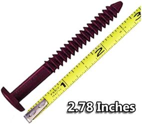 img 3 attached to 🔩 60 Pack of Window Shutter Panel Peg Lok Pin Screws Spikes - Strongest Exterior Vinyl Shutter Hardware in Burgundy/Wineberry - Made in USA