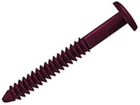 img 2 attached to 🔩 60 Pack of Window Shutter Panel Peg Lok Pin Screws Spikes - Strongest Exterior Vinyl Shutter Hardware in Burgundy/Wineberry - Made in USA