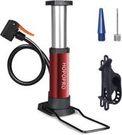 🚲 high-performance mini bike pump: hopopro portable floor pump for bicycles - hand & foot activated tire pump with presta, schrader, dunlop valve compatibility, including extra valve and gas needle for road bikes, mountain bikes, and balls logo