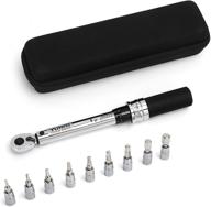 🚴 bicycle torque wrench set 1/4 inch - yoleo drive click torque wrench (1-25 nm / 9-221 in.-lb.) for road & mountain bikes maintenance kit - enhanced accuracy and portability - including motorcycle multitool logo