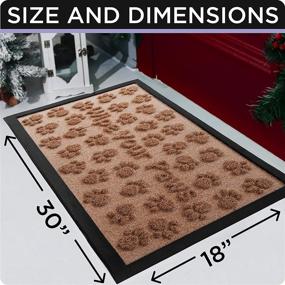 img 1 attached to 🎅 Outdoor Christmas Welcome Mat - 30x18 Front Door Mats - Festive Christmas Door Mat - Outdoor Entrance Mats - Outdoor Front Door Mat - Christmas-themed Rugs - Brown Doormat