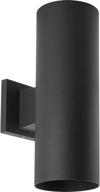 modern outdoor up/down wall lantern light black - cylinder collection 5 inches логотип