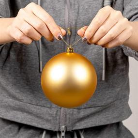 img 2 attached to Shatterproof Gold Mercury Christmas Ball Ornaments – 4PC Set (10cm-4”) – Perfect for Holiday Party Decorations and Festive Décor
