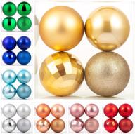 shatterproof gold mercury christmas ball ornaments – 4pc set (10cm-4”) – perfect for holiday party decorations and festive décor logo