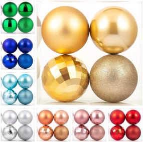 img 4 attached to Shatterproof Gold Mercury Christmas Ball Ornaments – 4PC Set (10cm-4”) – Perfect for Holiday Party Decorations and Festive Décor