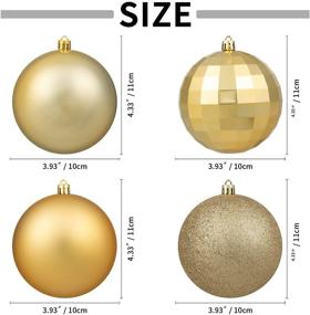 img 3 attached to Shatterproof Gold Mercury Christmas Ball Ornaments – 4PC Set (10cm-4”) – Perfect for Holiday Party Decorations and Festive Décor