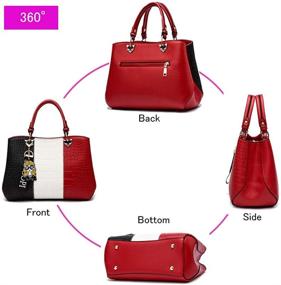 img 2 attached to 👜 Fashionable Women's Handbags - PU Leather Satchel Shoulder Tote Bags for Ladies