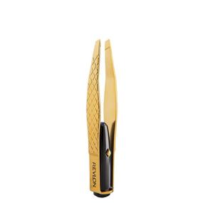 img 1 attached to Revlon Gold Series Lighted Slant Tweezer: Titanium Coated for Ultimate Durability and Precision