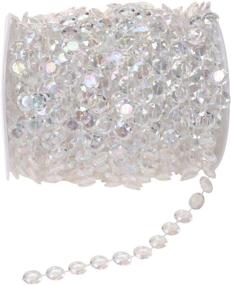 img 4 attached to 💎 KUPOO 99ft Clear Crystal Beads – Colorful Wedding Decorations in a roll