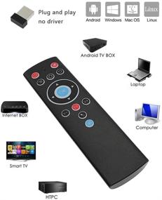 img 2 attached to 🔌 oFourSmart T1 2.4GHz Мини-беспроводной пульт дистанционного управления - Идеально подходит для Android TV Box, проектора, IPTV, HTPC, Mini PC - Совместим с Android, Windows, Mac, Linux OS.