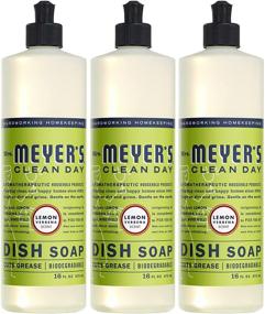img 4 attached to 🍋 Cruelty Free Lemon Verbena Scented Mrs. Meyer's Clean Day Dishwashing Liquid Dish Soap - 16 oz (Pack of 3)