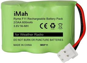 img 2 attached to iMah Ryme F11 2/3AA600 600mAh Battery Pack for Kaito KA500 KA550 KA600 Eton FR Series Weather Radios