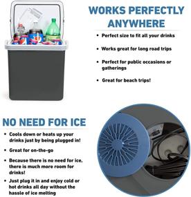 img 3 attached to 🧊 K-Box 34 Quart Electric Cooler and Warmer - Dual 110V AC and 12V DC Plugs for Car and Home Use