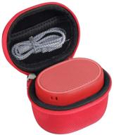 hermitshell travel case fits sony xb01 bluetooth compact portable speaker (red) logo