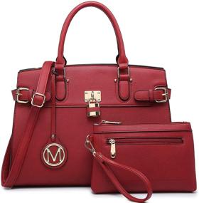 img 4 attached to 👜 Stylish and Practical Marco M Satchel Handbags and Purse for Women! Shop Now for Fashionable Shoulder Tote Top Handle Bags with Matching Wristlet Wallets!