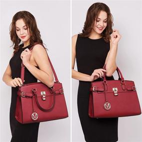 img 3 attached to 👜 Stylish and Practical Marco M Satchel Handbags and Purse for Women! Shop Now for Fashionable Shoulder Tote Top Handle Bags with Matching Wristlet Wallets!