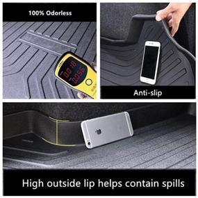 img 1 attached to 🔥 TPV Laser Measured All Weather Rubber Cargo Tray Liner for Honda CR-V 2017-2021 - Heavy Duty Trunk Mat, Lower Position Fit