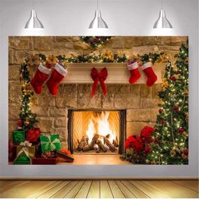 img 2 attached to 🎄 Experience Festive Magic with GYA 8x6ft Xmas Fireplace Tree Sock Theme Backdrop - Perfect for Photography, Xmas Parties, and Photo Booth Fun!